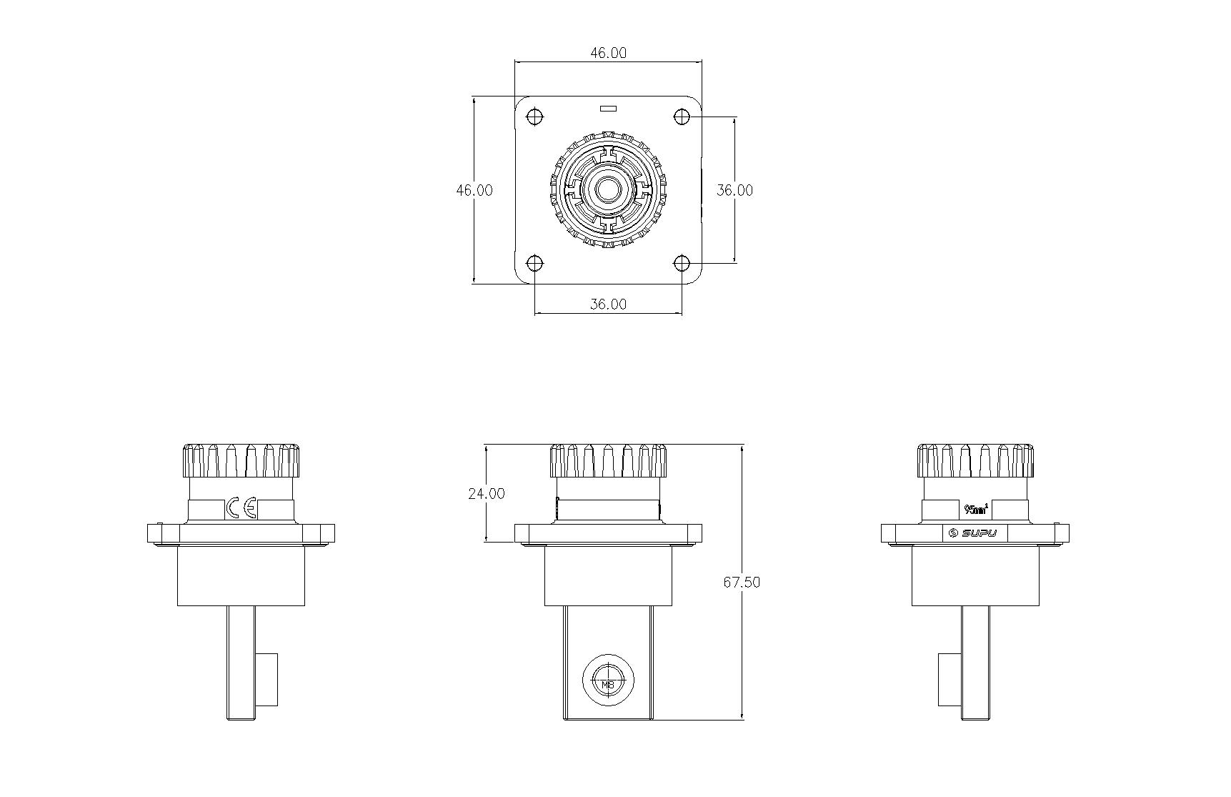 储能连接器ESF-RS300A95BB4-速普IP67新能源储能连接器