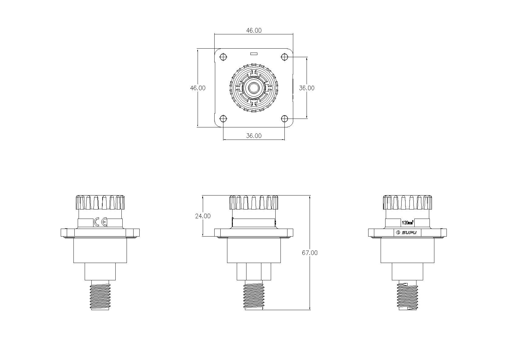 储能连接器ESF-RS350A120BP4-速普IP67新能源储能连接器