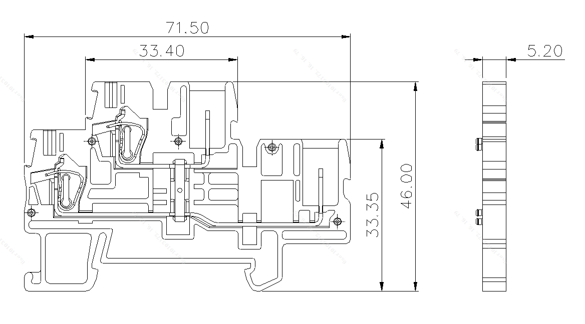 回拉式弹簧接线端子TCD2.5-2-1-PV