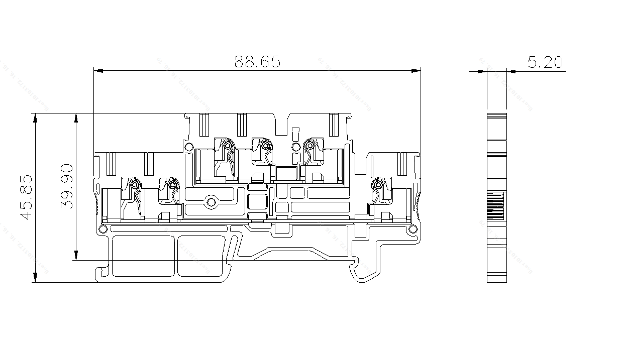 直插式弹簧接线端子TPD2.5-3-GY