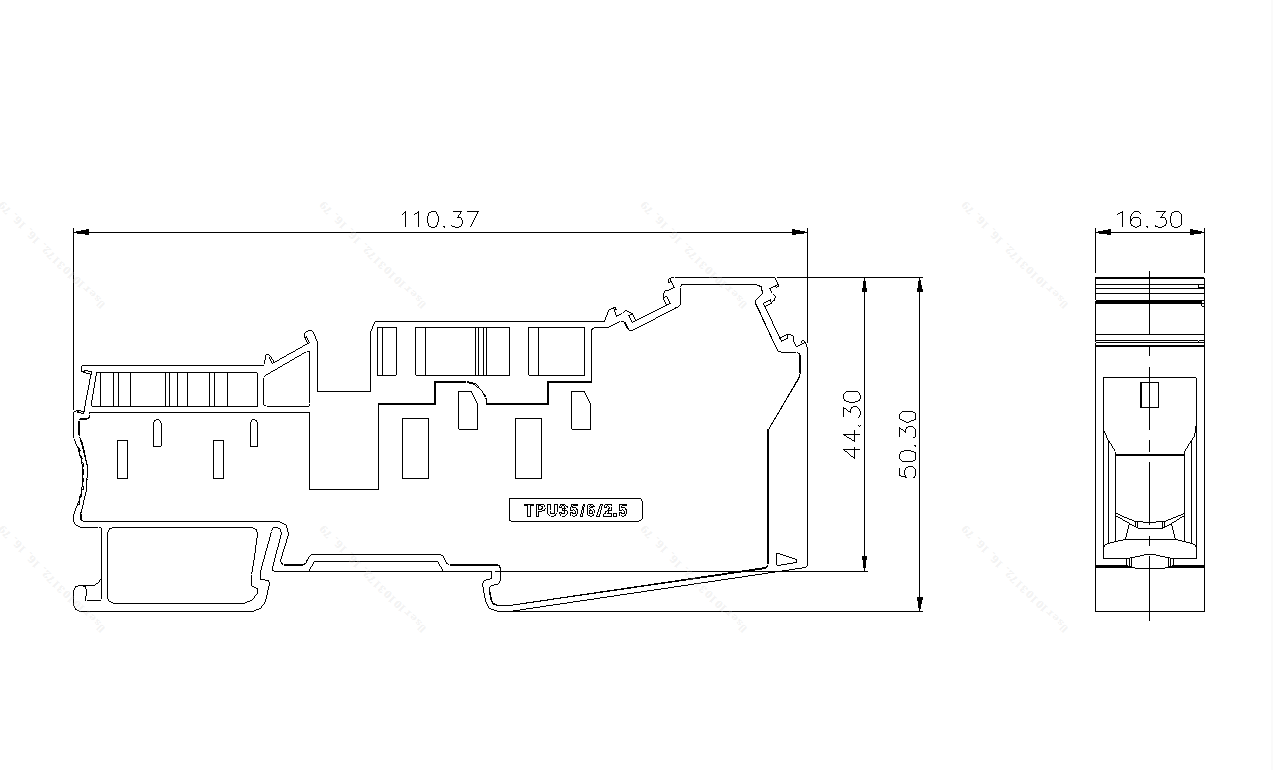 直插弹簧接线端子TPU35/6/2.5-11-GY